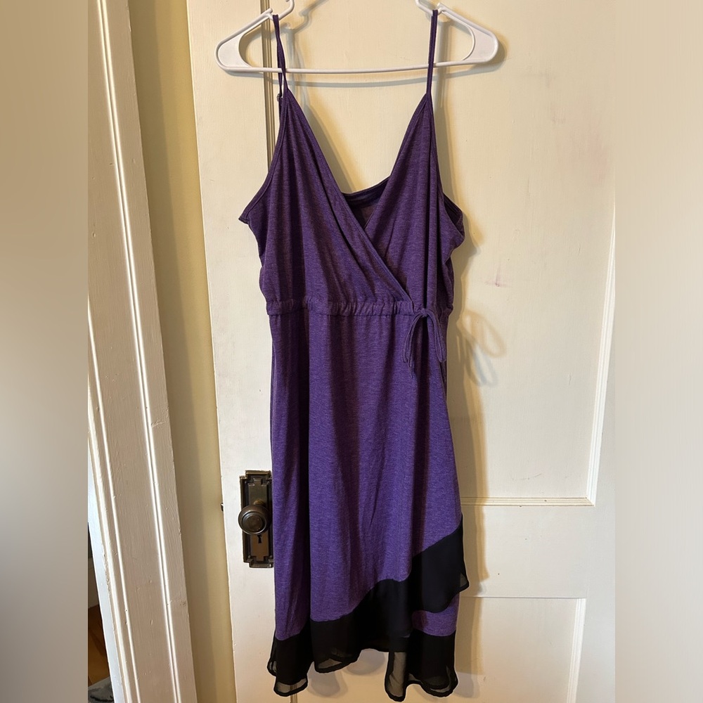 Women’s purple sundress with black sheer detail size 2xl